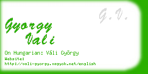 gyorgy vali business card