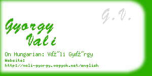 gyorgy vali business card